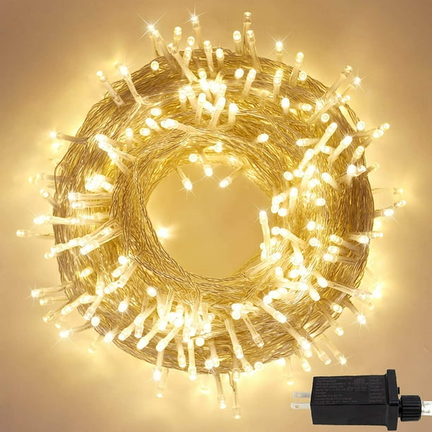 8 Modes Plug in Fairy String Lights for Xmas Decor Party Wedding Garden Warm White Extendable 2-Pack 66FT 200 LED Christmas String Lights for Indoor/Outdoor Christmas Tree Lights on Green Wire 8 Modes Plug in Fairy String Lights for Xmas Decor Party Wedding Garden Warm White Extendable 2-Pack 66FT 200 LED Christmas String Lights for Indoor/Outdoor Christmas Tree Lights on Green Wire